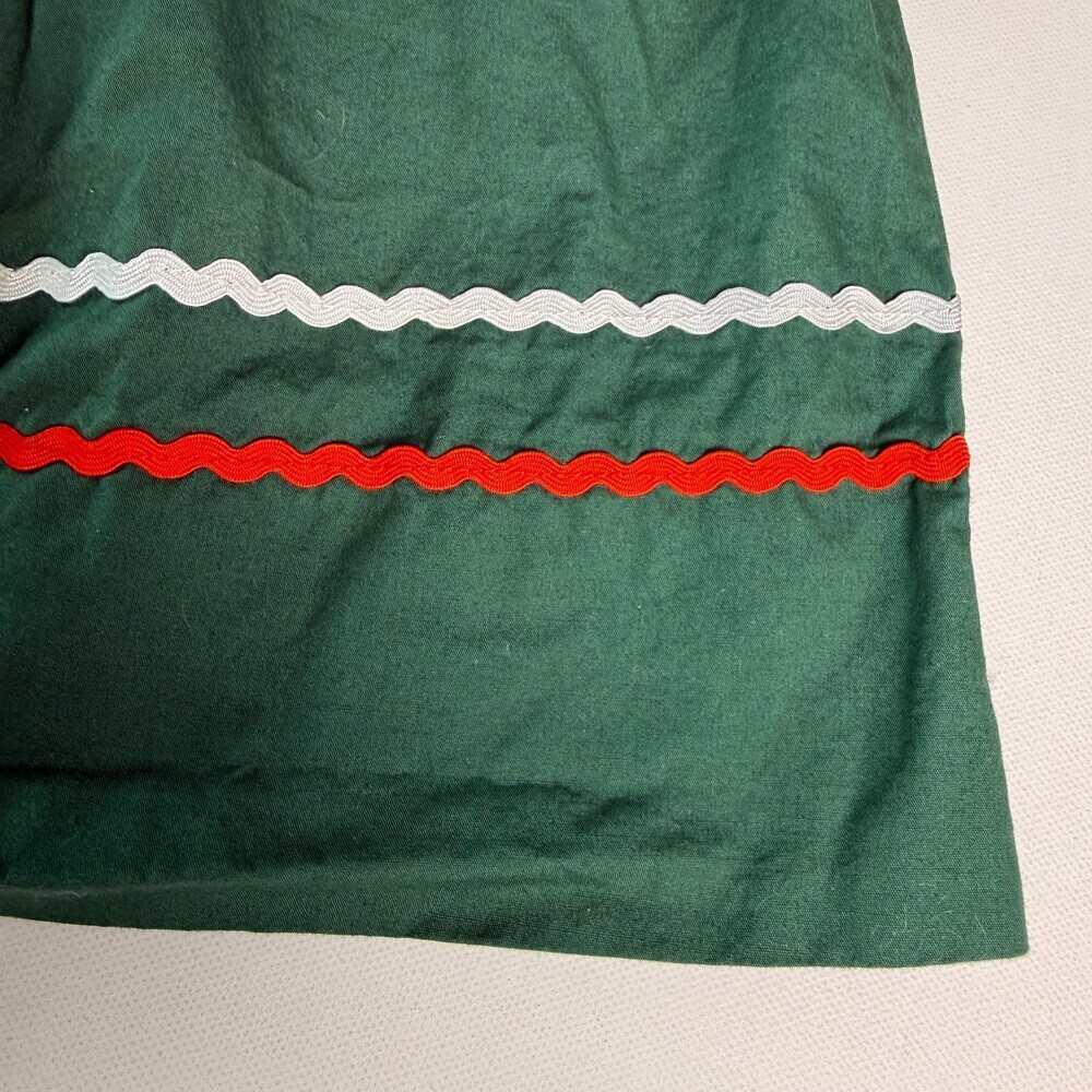 Lil Cactus Smocked Christmas Dress 3-6 Months - Green Corduroy Holiday Trees - Picture 14 of 16